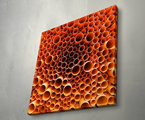 Abstrakt - PVC-RohreLeinwandbild quadratisch 60x60cm
