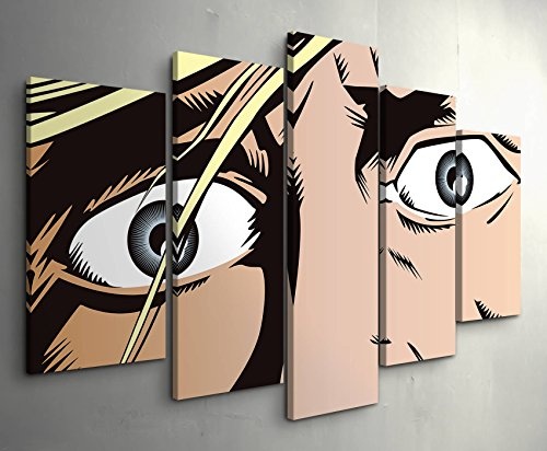 Paul Sinus Art Leinwandbilder | Bilder Leinwand 160x100cm ängstlicher Mann - Illustration