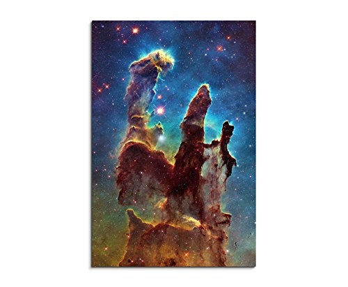 Fotoleinwand 90x60cm Künstlerische Fotografie - Leuchtende Galaxie