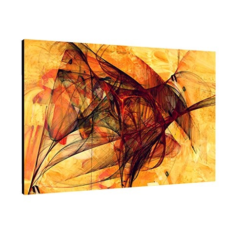Phantasie der Wärme - Abstrakt368_120x80cm Bild auf Leinwand Abstraktes Motiv einteiliges Dekobild Kunstdruck auf Keilrahmen