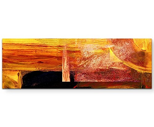 Paul Sinus Art Leinwandbilder | Bilder Leinwand 150x50cm Abstraktes Warmes Bild