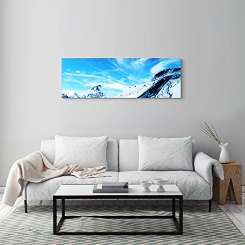 Paul Sinus Art Leinwandbilder | Bilder Leinwand 120x40cm Wasserblasen Unter Blauem Himmel