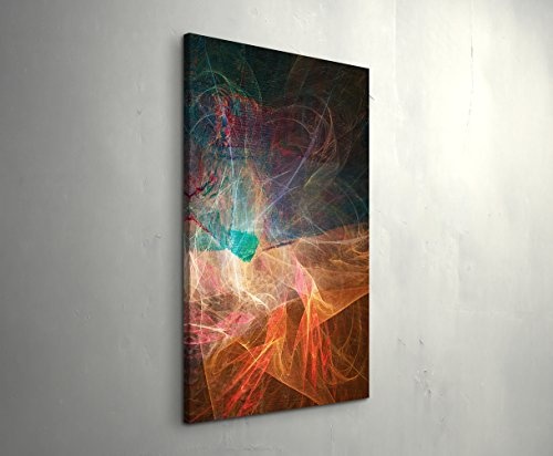 Feuer Am Horizont - 90x60cm Wandbild in brillanten hochauflösenden Farben stilvoll zeitlos und modern