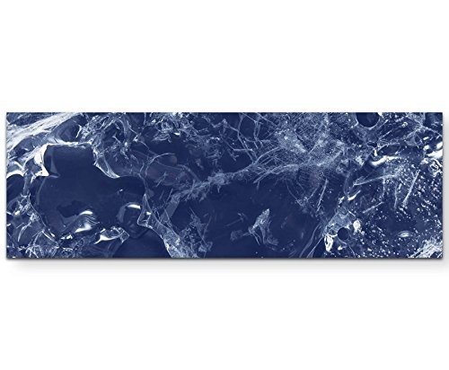 Paul Sinus Art Leinwandbilder | Bilder Leinwand 150x50cm Eisstruktur - Nahaufnahme