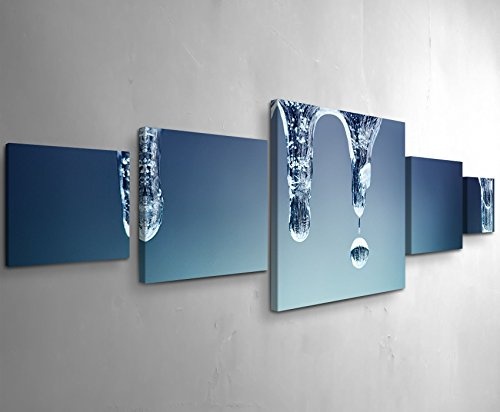 Paul Sinus Art Leinwandbilder | Bilder Leinwand 160x50cm Eiszapfen