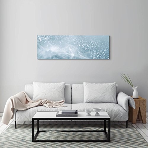 Paul Sinus Art Leinwandbilder | Bilder Leinwand 120x40cm Gefrorene Eisfläche