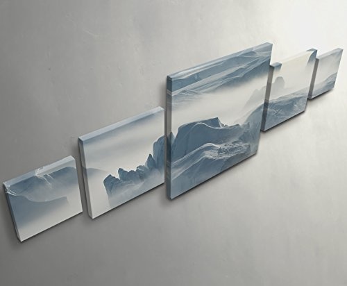 Paul Sinus Art Leinwandbilder | Bilder Leinwand 160x50cm Eisberge in Grönland