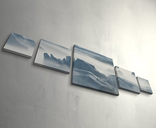 Paul Sinus Art Leinwandbilder | Bilder Leinwand 160x50cm Eisberge in Grönland