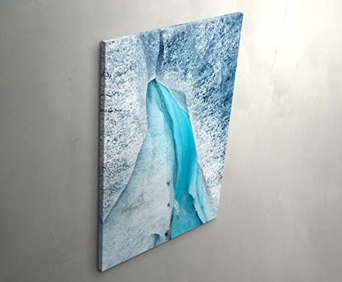 Paul Sinus Art Leinwandbilder | Bilder Leinwand 90x60cm isländischer Gletscher