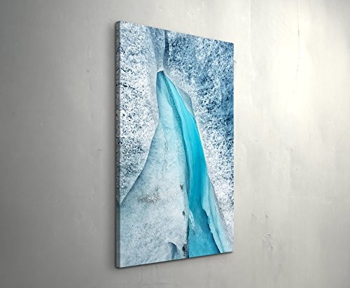 Paul Sinus Art Leinwandbilder | Bilder Leinwand 90x60cm isländischer Gletscher