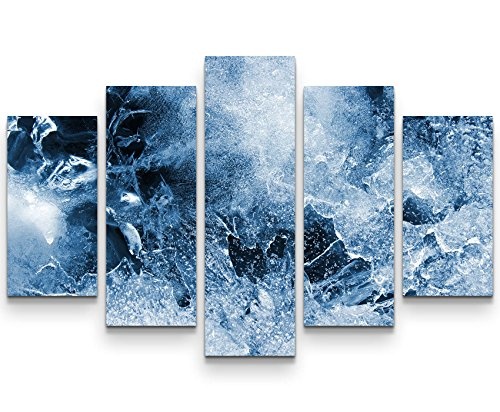 Paul Sinus Art Leinwandbilder | Bilder Leinwand 160x100cm Bizarre Eiskristalle