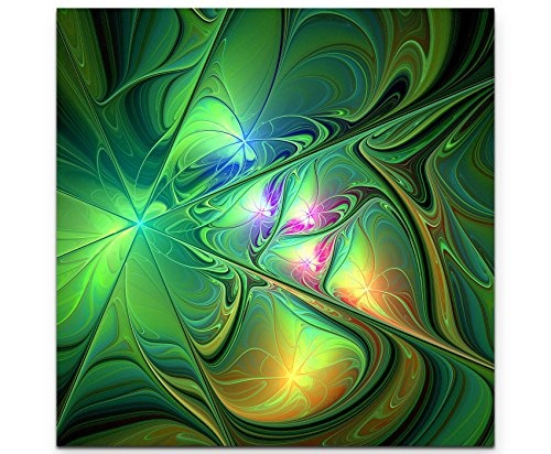 Abstraktes Bild - Batik-OptikLeinwandbild quadratisch 60x60cm