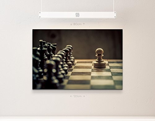 Paul Sinus Art Schachspiel aus Holz - Leinwandbild 120x80cm