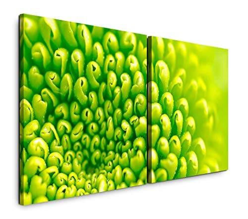 Paul Sinus Art GmbH grüne Blumen 120x60cm - 2...