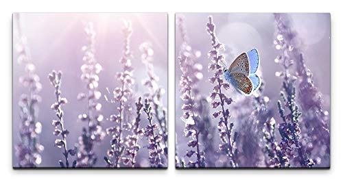 Paul Sinus Art GmbH Lavendel und Schmetterlinge 120x60cm...