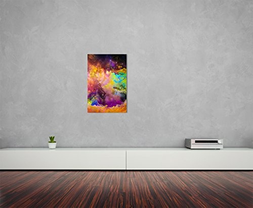 Fotoleinwand 90x60cm Knallige bunte Farbwolken