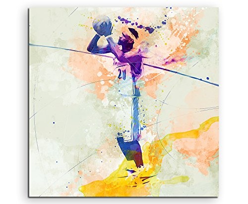 Basketball VII 60x60cm Wandbild SPORTBILD Aquarell Art...