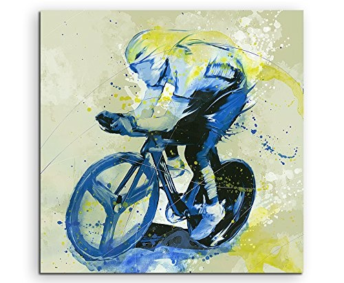 Radsport I 60x60cm SPORTBILDER Paul Sinus Art Splash Art Wandbild Aquarell Art