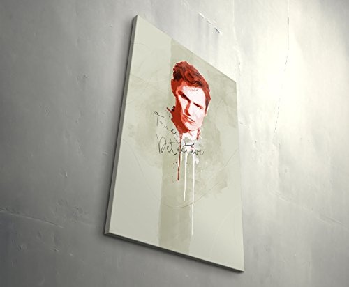 True Detective 90x60cm Paul Sinus Art Splash Art Wandbild auf Leinwand color
