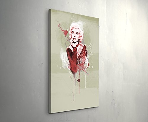 Marilyn Monroe 90x60cm Paul Sinus Art Splash Art Wandbild auf Leinwand color