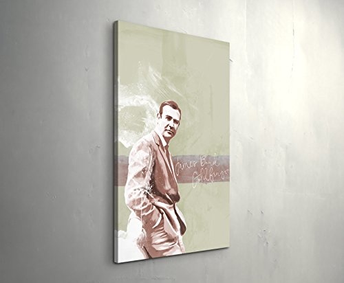 James Bond Goldfinger 90x60cm Paul Sinus Art Splash Art Wandbild auf Leinwand color