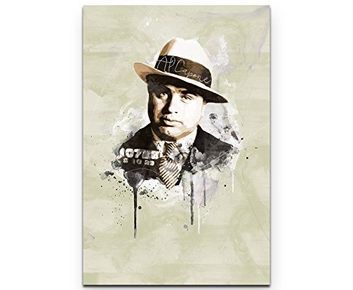 Al Capone 90x60cm Paul Sinus Art Splash Art Wandbild auf...