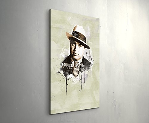 Al Capone 90x60cm Paul Sinus Art Splash Art Wandbild auf Leinwand color