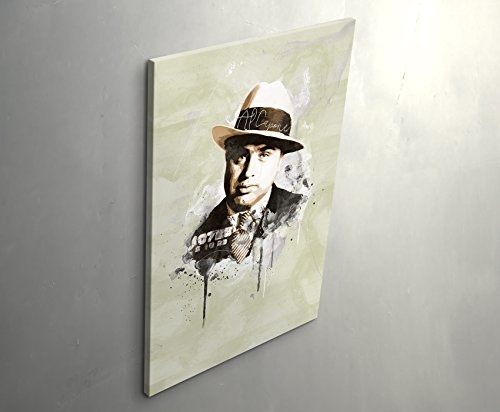Al Capone 90x60cm Paul Sinus Art Splash Art Wandbild auf Leinwand color