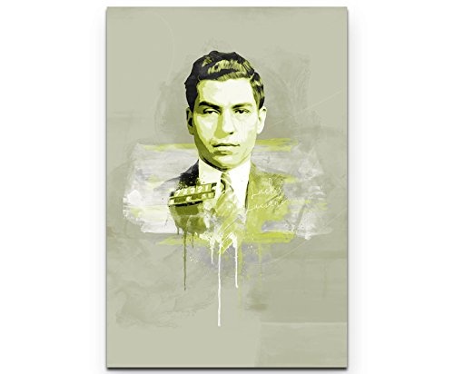 Lucky Luciano 90x60cm Paul Sinus Art Splash Art Wandbild auf Leinwand color