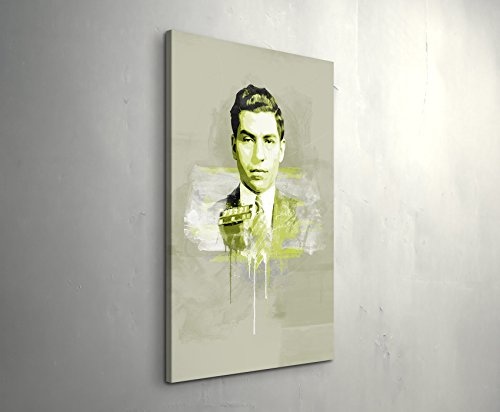 Lucky Luciano 90x60cm Paul Sinus Art Splash Art Wandbild auf Leinwand color