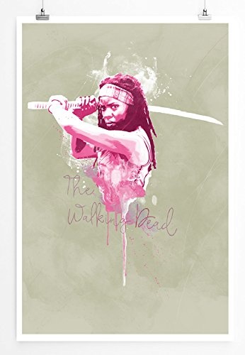 The Walking Dead 90x60cm Paul Sinus Art Splash Art Wandbild als Poster ohne Rahmen gerollt