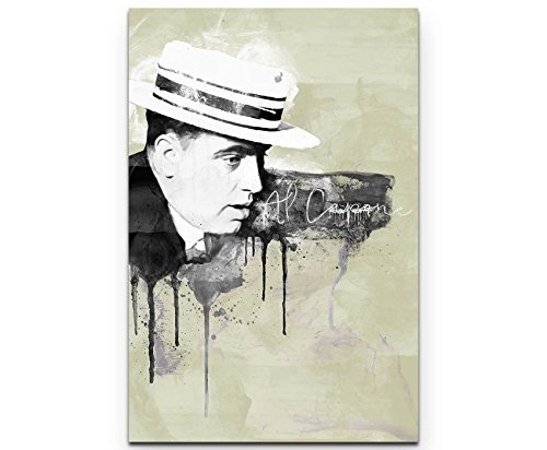 Al Capone II 90x60cm Paul Sinus Art Splash Art Wandbild auf Leinwand color