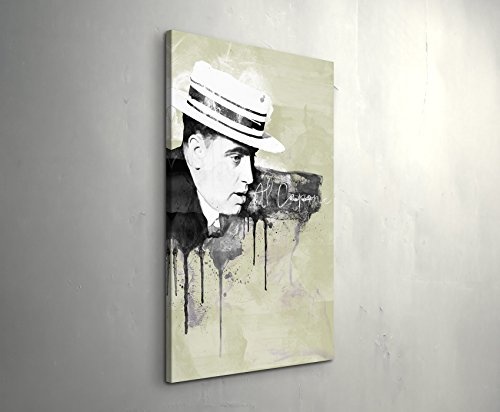 Al Capone II 90x60cm Paul Sinus Art Splash Art Wandbild auf Leinwand color
