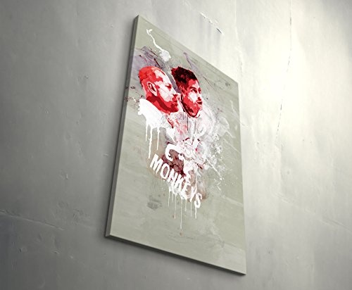 12 Monkeys 90x60cm Paul Sinus Art Splash Art Wandbild auf Leinwand color