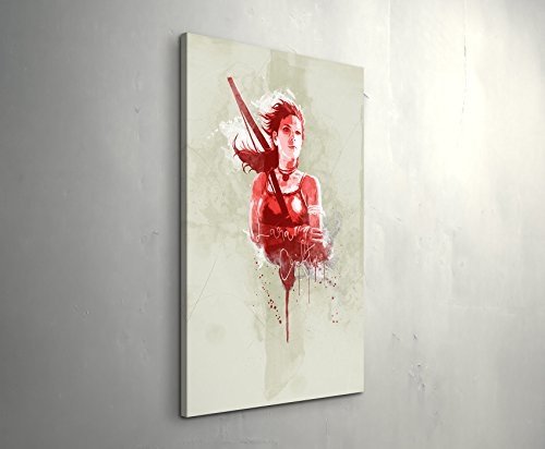 Lara Croft 90x60cm Paul Sinus Art Splash Art Wandbild auf...