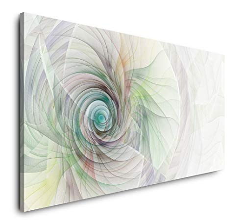 Paul Sinus Art kreatives Design in Pastell 120x 60cm Panorama Leinwand Bild XXL Format Wandbilder Wohnzimmer Wohnung Deko Kunstdrucke