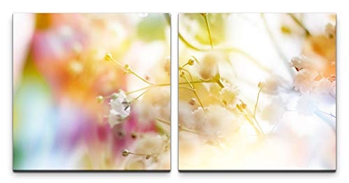 Paul Sinus Art GmbH zarte Blüten in Pastell 120x60cm...