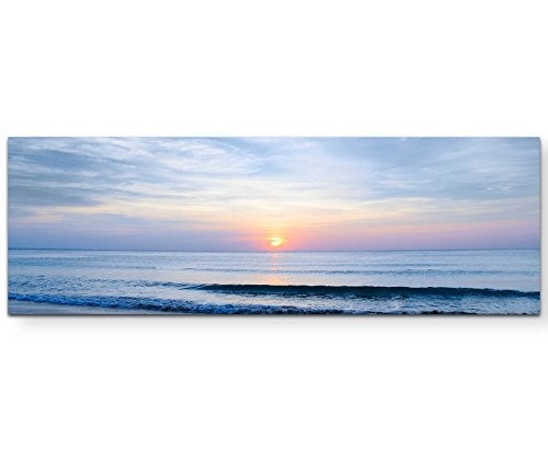 Paul Sinus Art Leinwandbilder | Bilder Leinwand 150x50cm Abenddämmerung am Meer