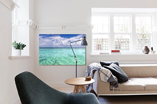Paul Sinus Art Leinwandbilder | Bilder Leinwand 120x80cm Türkises Meer Bei Einer Tropischen Insel