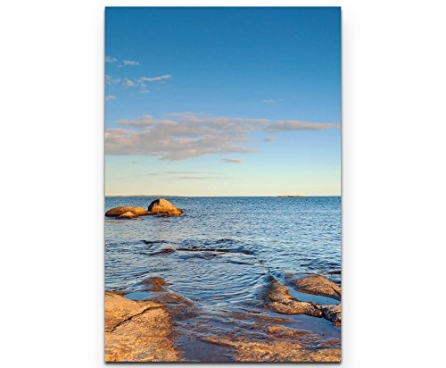 Landschaftsfotografie - Steiniger Strand am baltischen Meer - Poster gerollt 90x60cm