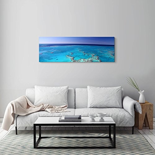Paul Sinus Art Leinwandbilder | Bilder Leinwand 150x50cm prächtiges Great Barrier Reef