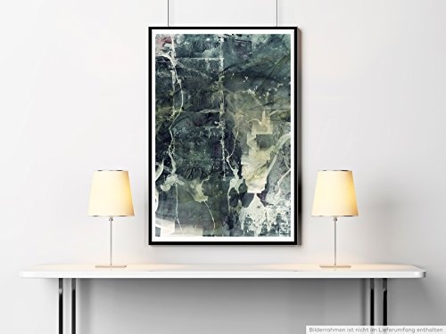 Water And A Flame - modernes abstraktes Bild Sinus Art - Bilder, Poster und Kunstdrucke