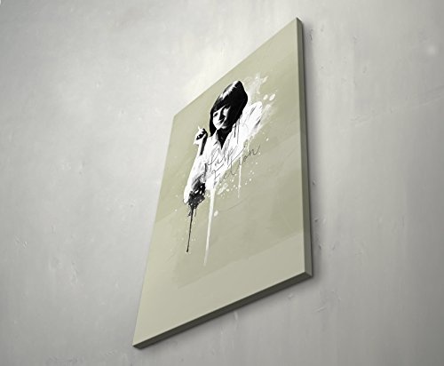 Pulp Fiction Mia Wallace 90x60cm Paul Sinus Art Splash Art Wandbild auf Leinwand naturfarbend