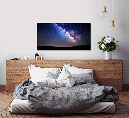 Paul Sinus Art Weltall 120x 60cm Panorama Leinwand Bild XXL Format Wandbilder Wohnzimmer Wohnung Deko Kunstdrucke