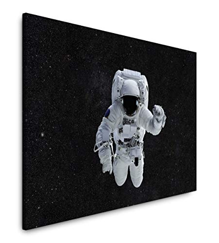 Paul Sinus Art Astronaut im Weltall 100 x 70 cm Inspirierende Fotokunst in Museums-Qualität für Ihr Zuhause als Wandbild auf Leinwand in