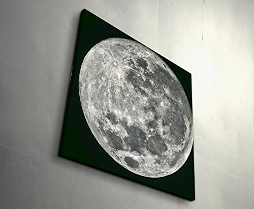 Paul Sinus Art Leinwandbilder | Bilder Leinwand 90x90cm Vollmond - Nahaufnahme