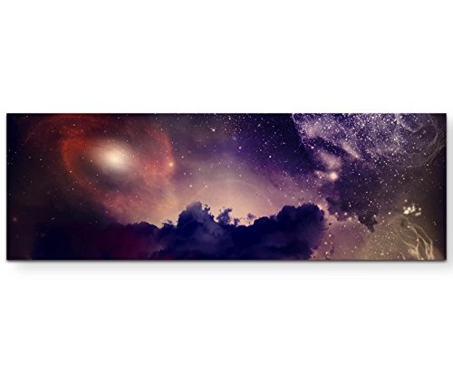 Paul Sinus Art Leinwandbilder | Bilder Leinwand 150x50cm Sternen Galaxie