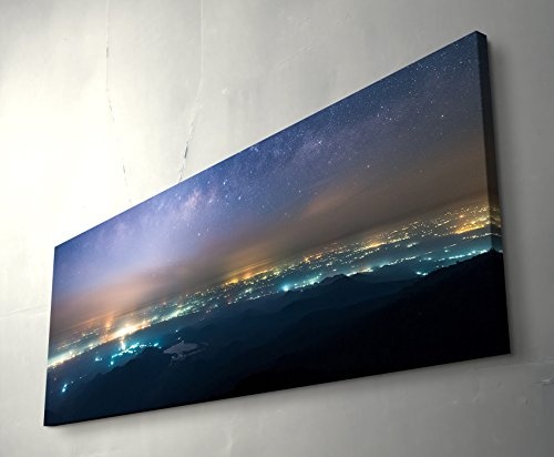 Milchstraße - Panoramabild auf Leinwand in 150x50cm