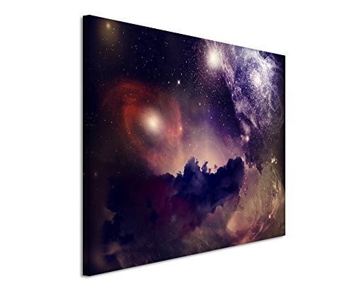 Paul Sinus Art Kunstfoto auf Leinwand 60x40cm Galaxie mit...