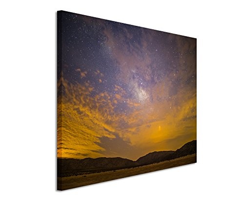 Paul Sinus Art Kunstfoto auf Leinwand 60x40cm Künstlerische Fotografie - Durchschimmernde Milchstraße auf Leinwand Exklusives Wandbild Moderne Fotografie für Ihre Wand in Vielen Größen